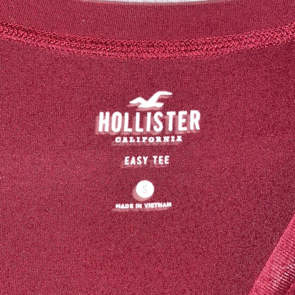 Maroon Hollister Cropped Tee - Picture 3 of 4
